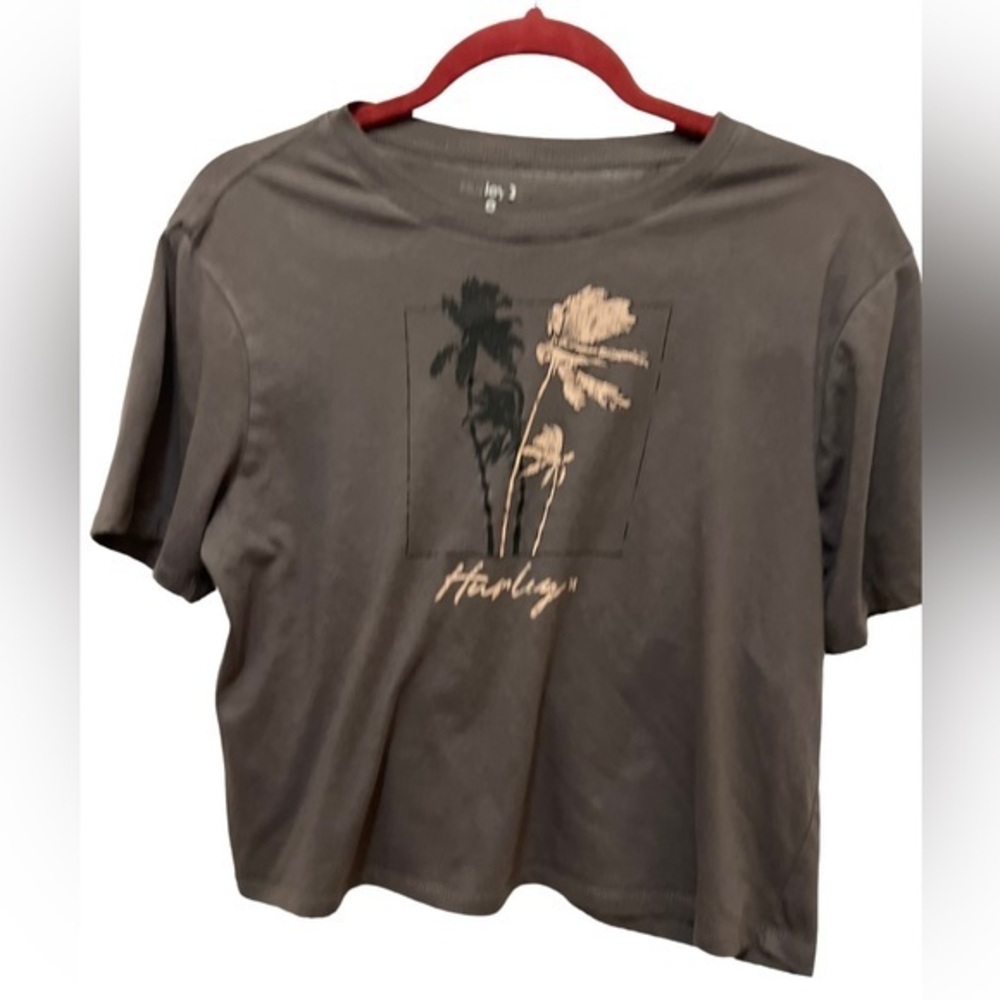 Hurley Crop Charcoal Gray Top Size M